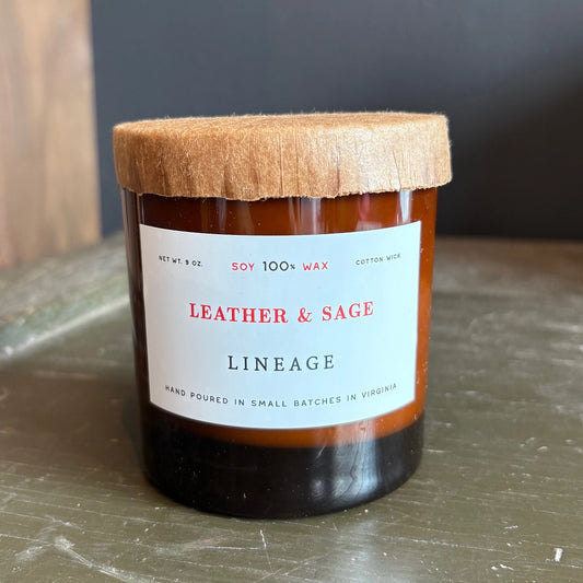 Leather & Sage Candle - Case of 3